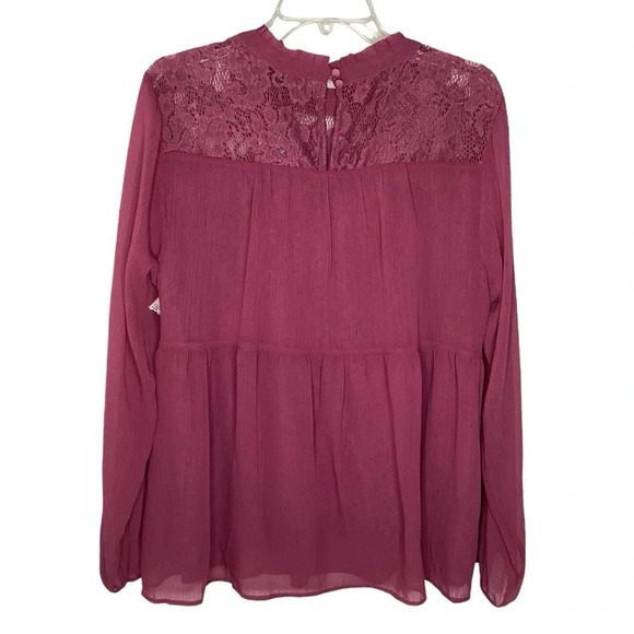 Torrid Top Women Sz 1X Red Burgundy Lace NWT - Picture 8 of 12